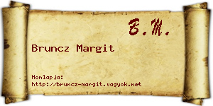 Bruncz Margit névjegykártya